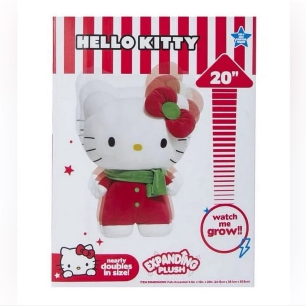 HELLO KITTY EXPANDING PLUSH TO 20"
NEW IN BOX CHRISTMAS SCARF